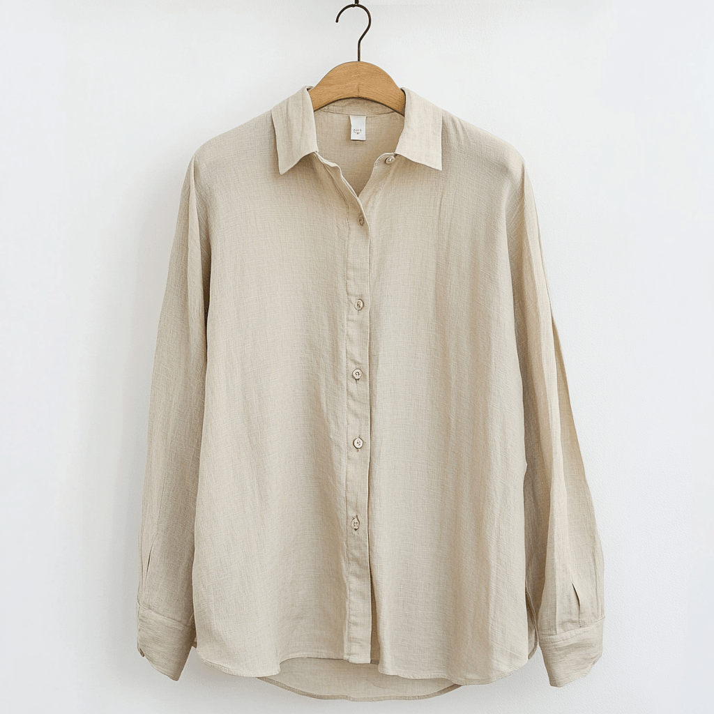 Men’s Long Sleeve Linen Shirt Relaxed Fit