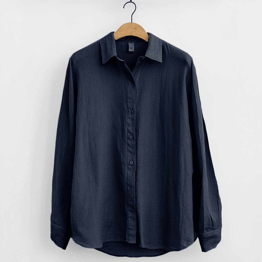 Men’s Long Sleeve Linen Shirt Relaxed Fit