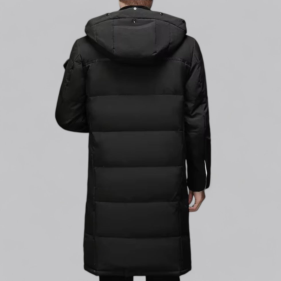 Men's Hooded Longline Puffer Jacket