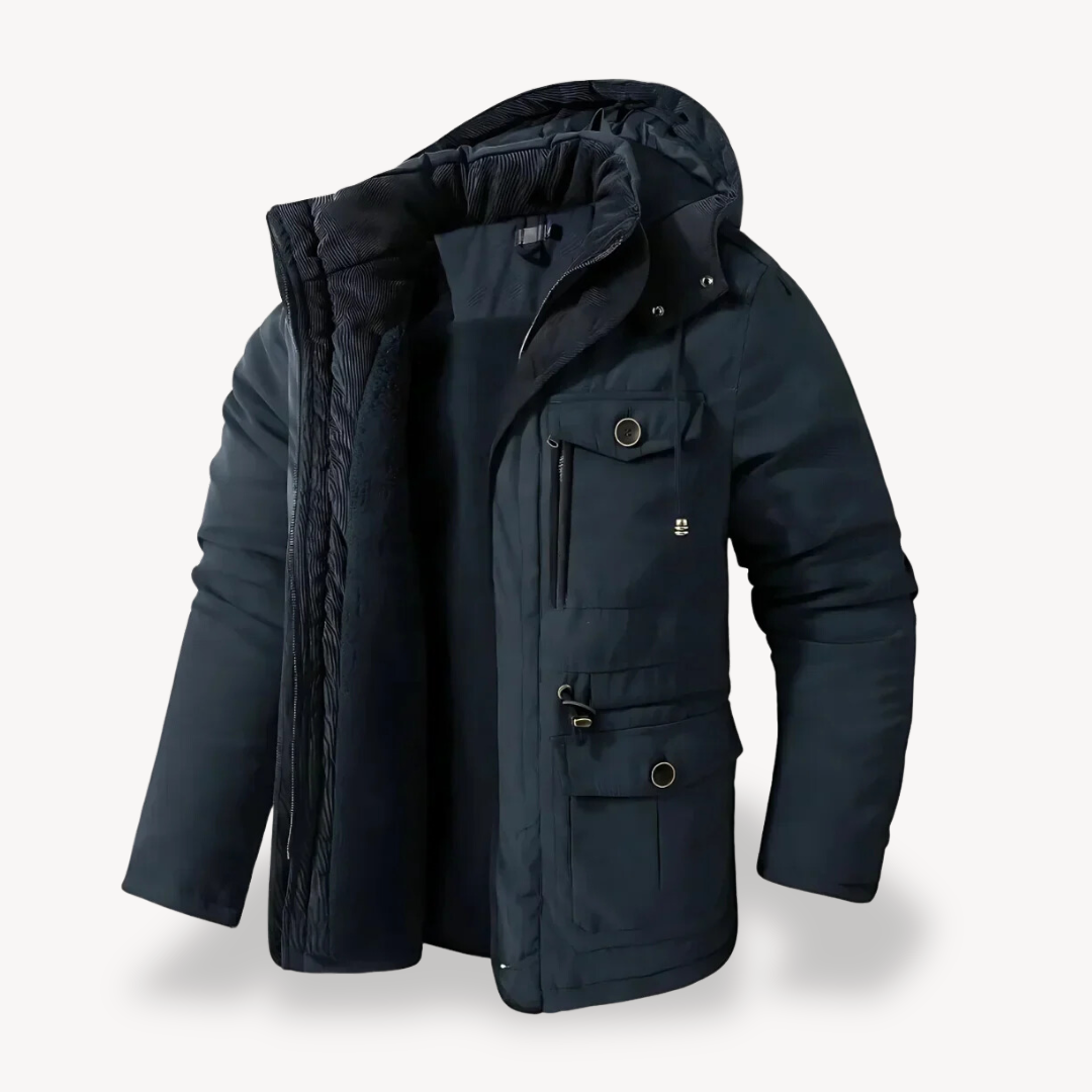 Men's Waterproof Fur-Lined Winter Parka