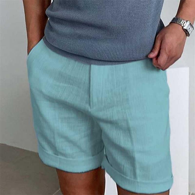 Men's Linen Shorts Relaxed Fit Lightweight Breathable Fabric