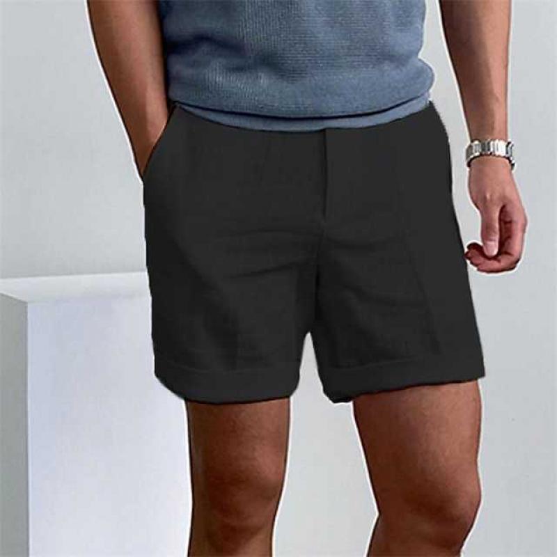 Men's Linen Shorts Relaxed Fit Lightweight Breathable Fabric