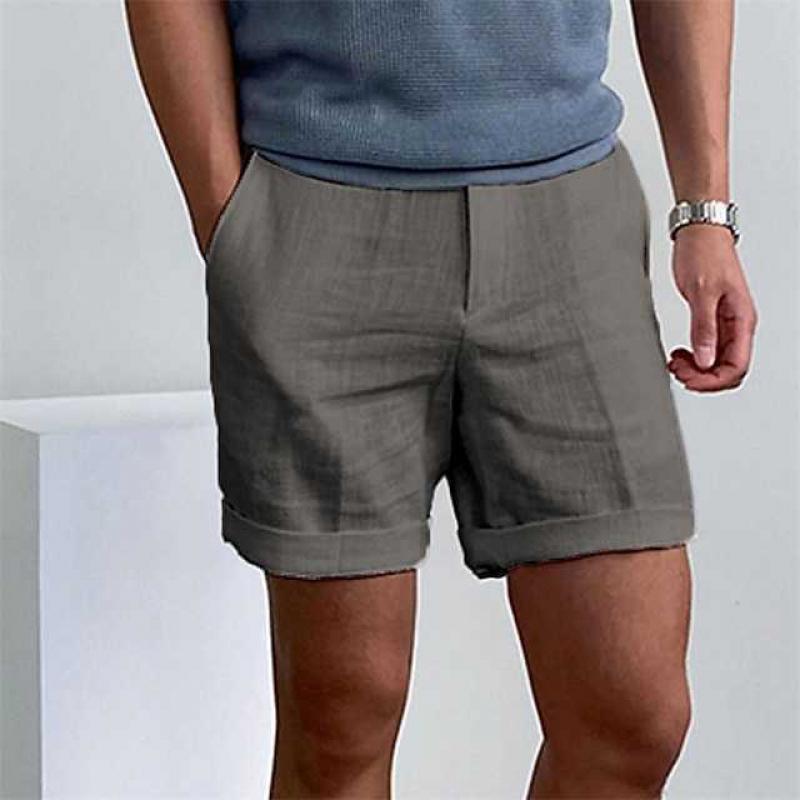Men's Linen Shorts Relaxed Fit Lightweight Breathable Fabric