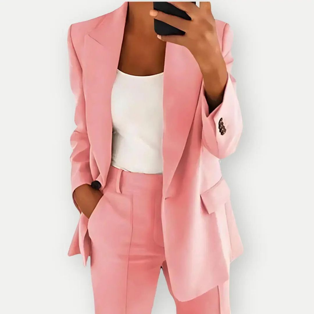 Women's Blazer Pants Suit Set
