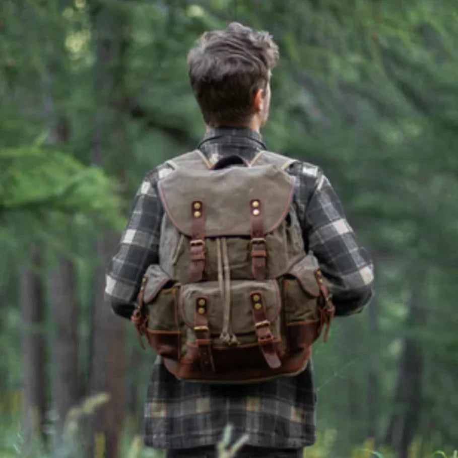 Men's Adventure Backpack Water-Resistant Nylon