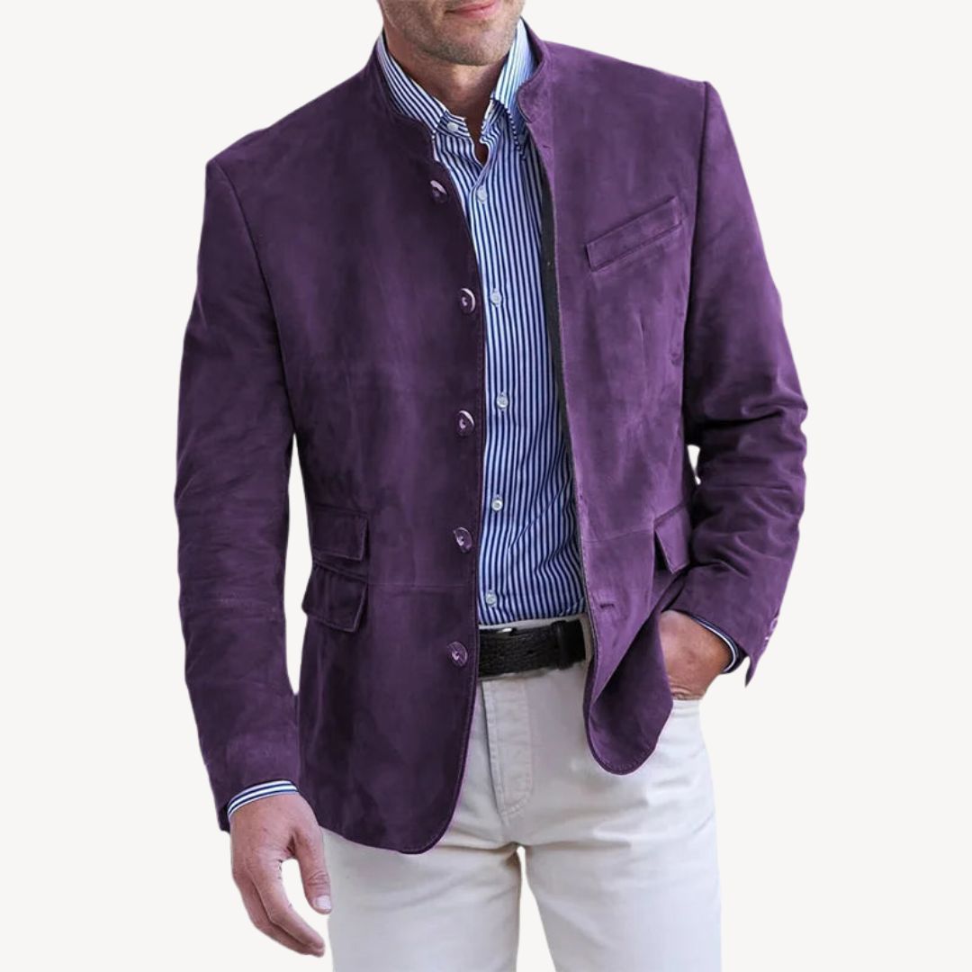 Men's Suede Blazer Jacket