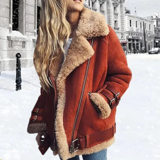 Women's Double Button Winter Trench Coat Elegant