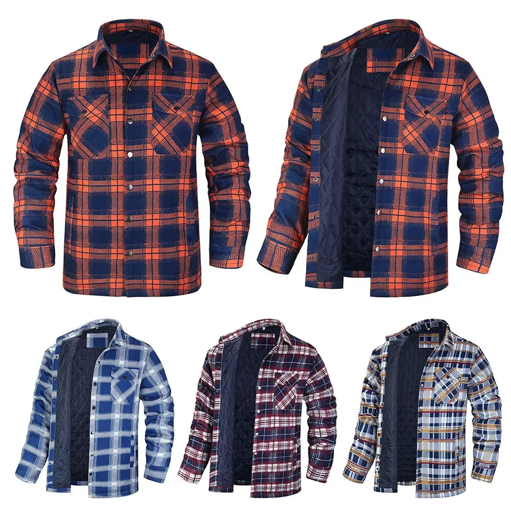 Men's Casual Flannel Shirt Thick Fabric Timeless Style