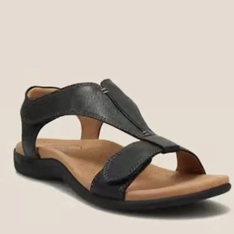 Women's Adjustable Leather Orthopedic Sandals with Arch Support