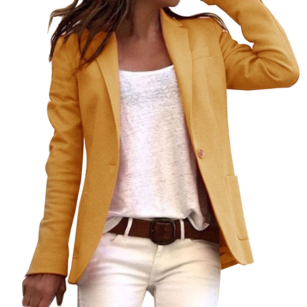 Women's Slim Fit Blazer Tailored Waist Notched Lapel