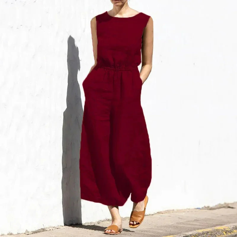 Women's Sleeveless Jumpsuit Lightweight Comfortable