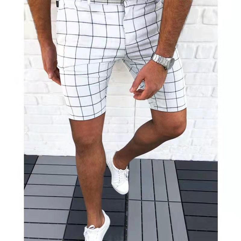 Men's Tailored Fit Plaid Shorts - Breathable Fabric