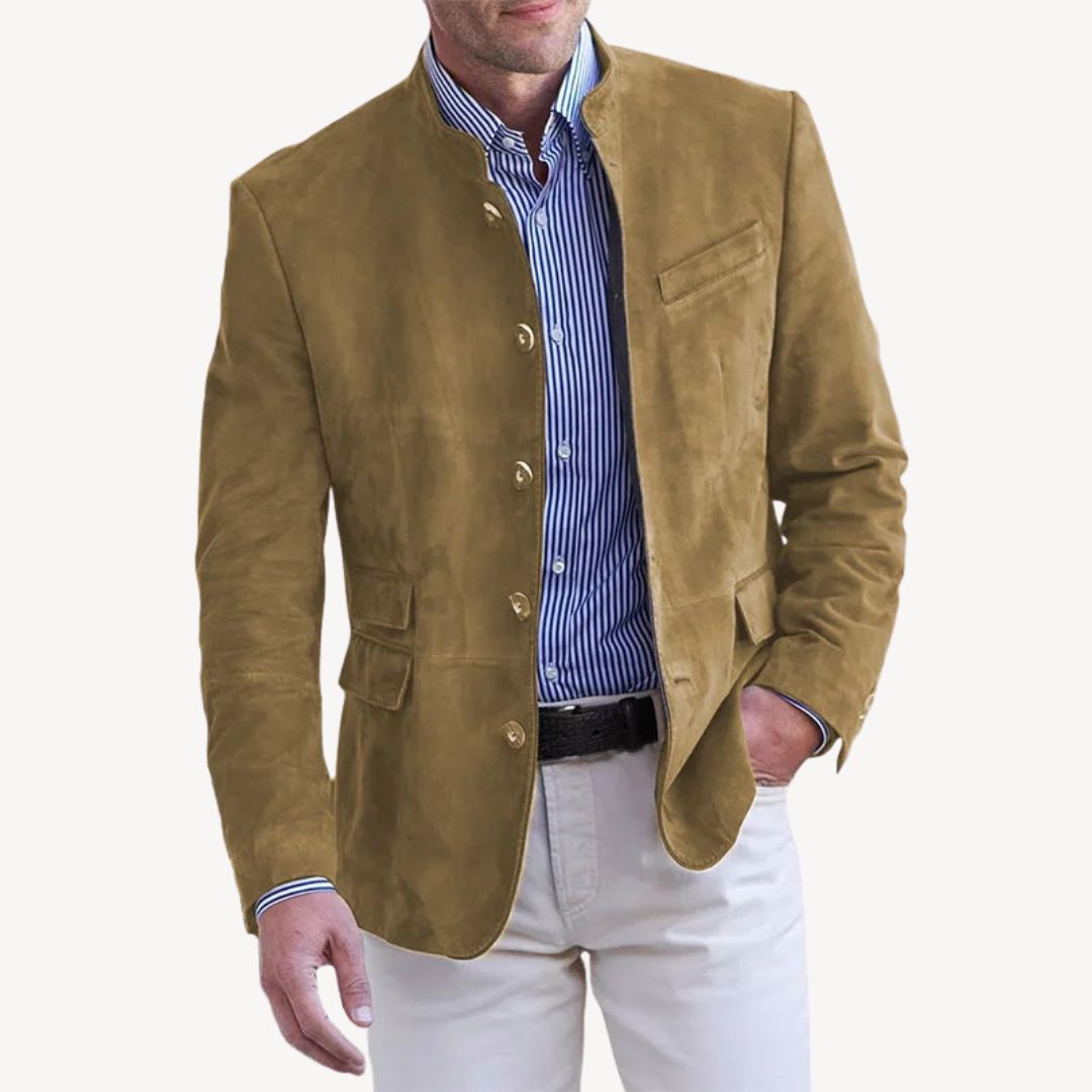Men's Suede Blazer Jacket