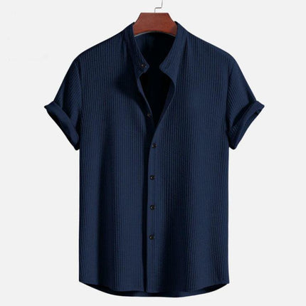 CoastalEase Men’s Summer Short Sleeve Shirt | Relaxed Fit Lightweight Top in Solid Colors - northernnomad