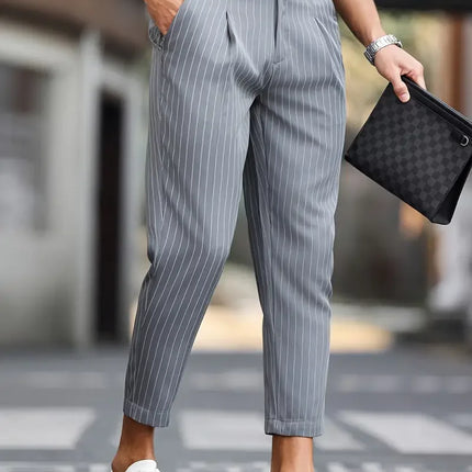 Men's Elegant Striped Trousers