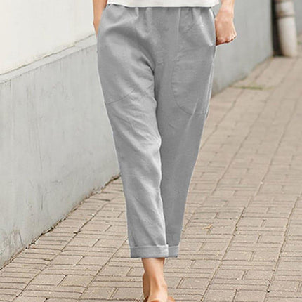 Women's Relaxed Fit Tapered Trousers Lightweight Fabric