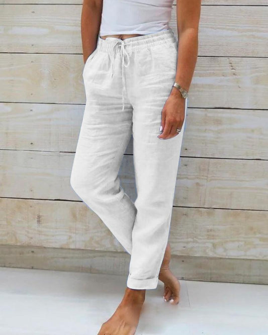 Women's Casual Trousers Elastic Waist Breathable Drawstring