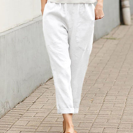 Women's Relaxed Fit Tapered Trousers Lightweight Fabric