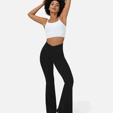 Women's High Waist Flared Jeans with Elasticated Waistband