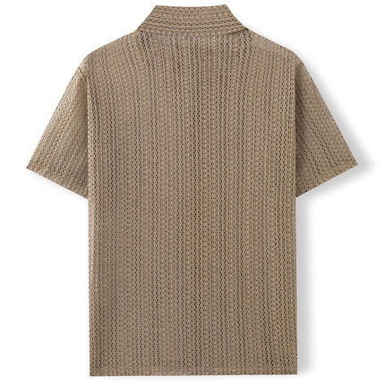 Men's Knitted Polo Shirt Summer Style