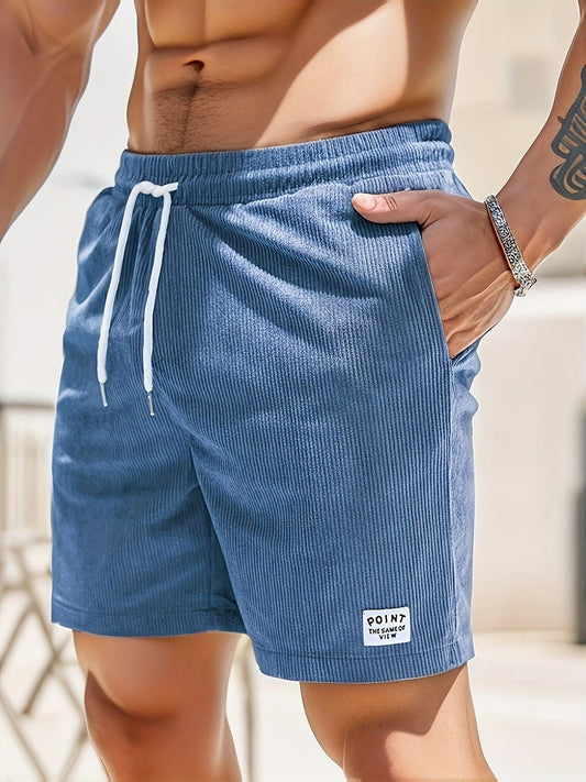 Men’s Lightweight Casual Shorts with Elastic Waistband and Drawstring
