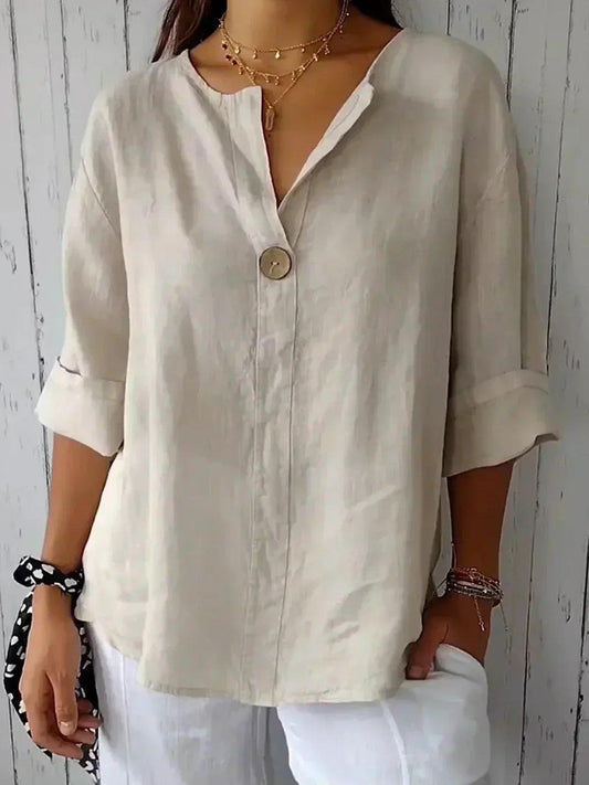 Women's V-Neck Casual Blouse