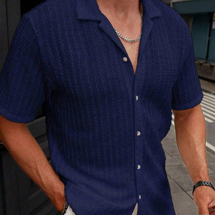 Men's Casual Shirt Slim Fit Short Sleeve