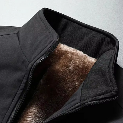 Men's Wool Coat Fleece-Lined