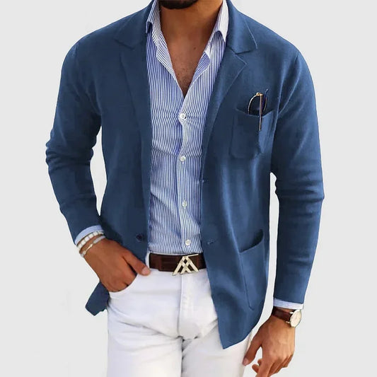 Men's Knit Blazer Lightweight Casual Style