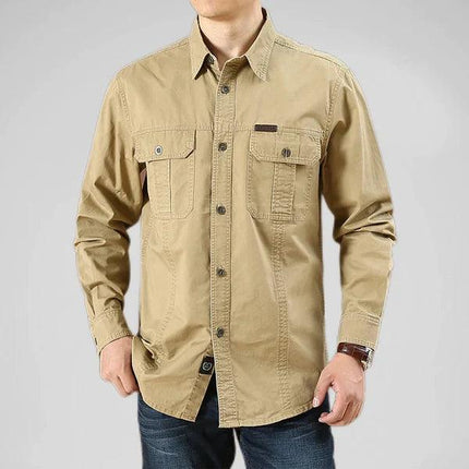 Men's Long Sleeve Shirt with Cargo Pockets