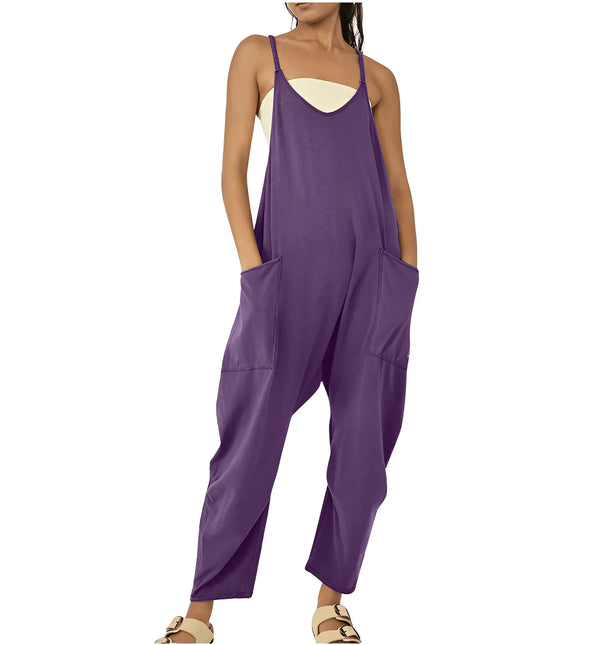 Women's Casual Jumpsuit Sleeveless with Pockets