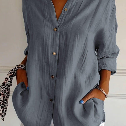 Women's Long Sleeve Button-Down Shirt Casual Style