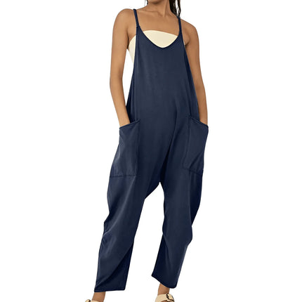Women's Casual Jumpsuit Sleeveless with Pockets
