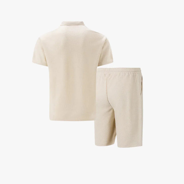 Men's Polo Shirt and Shorts Cotton Co-ord Set