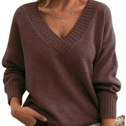 Women's V-Neck Sweater Chic Style