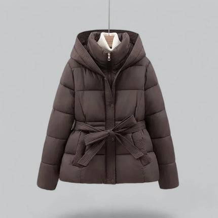 Women's Belted Parka Winter Jacket