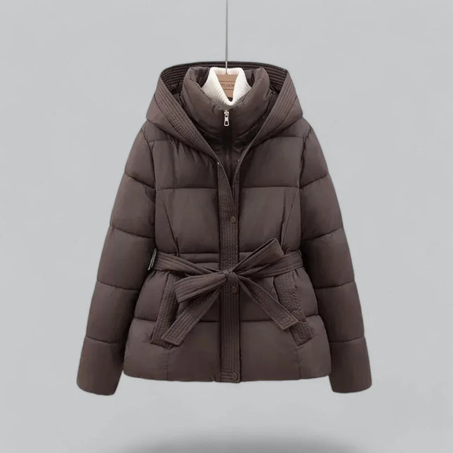 Women's Belted Parka Winter Jacket