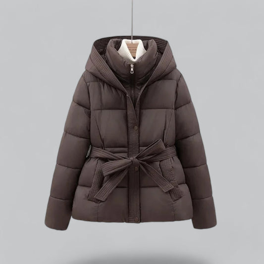 Women's Belted Parka Winter Jacket
