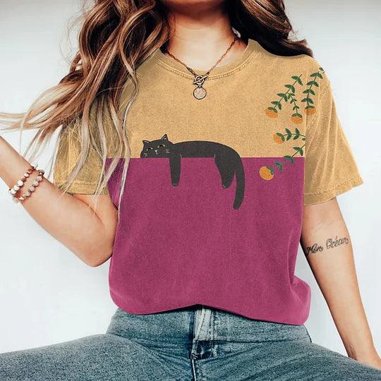 Women's Graphic T-Shirt Two-Tone Style