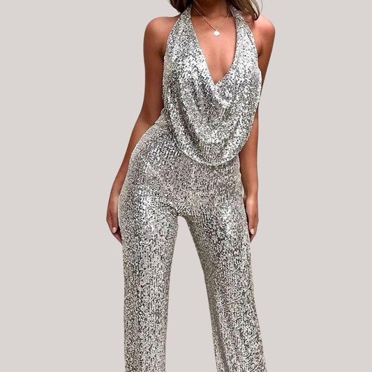 Women's Wide-Leg Sleeveless Jumpsuit