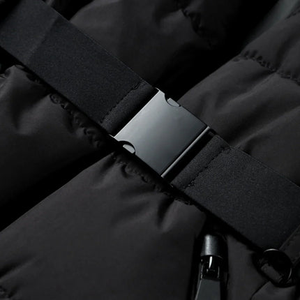Women's Water-Resistant Puffer Jacket with Belt