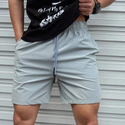 Men's Lightweight Casual Shorts Elastic Waist Drawstring Above Knee