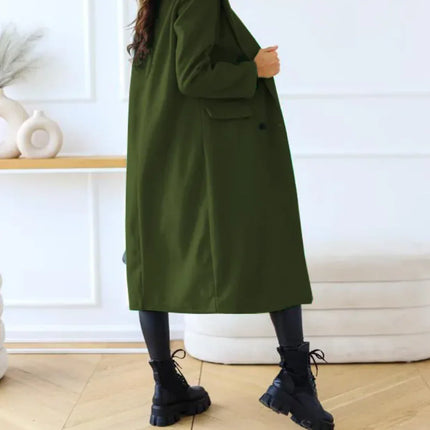 Women's Long Trenchcoat Elegant Fitted