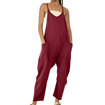 Women's Casual Jumpsuit Sleeveless with Pockets