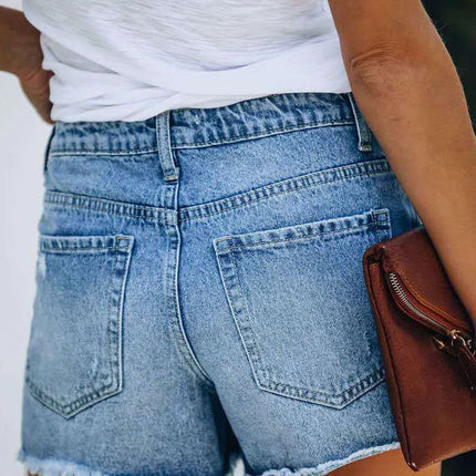 Women's Ripped Denim Casual Jeans