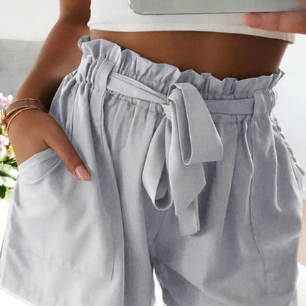 Women's Casual Plain Shorts With Belt