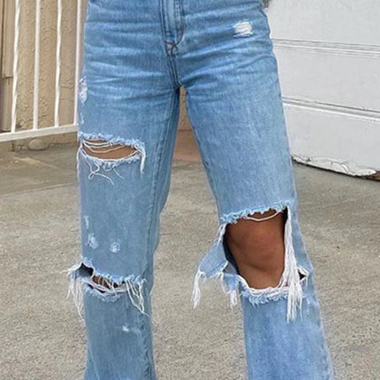 Women's Ripped High Waist Jeans