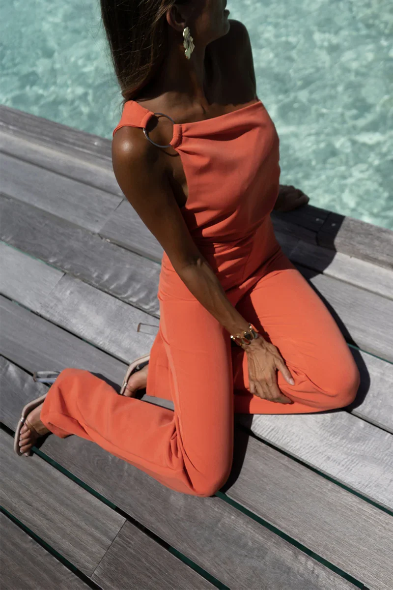 Women's One Shoulder Jumpsuit Elegant Style