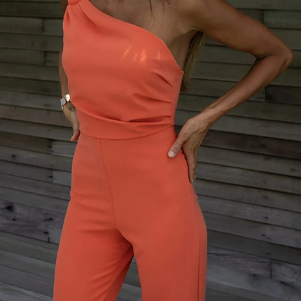 Women's One Shoulder Jumpsuit Elegant Style