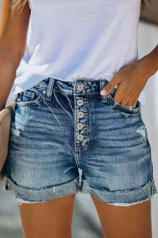 Women's Denim Shorts Mid-Rise